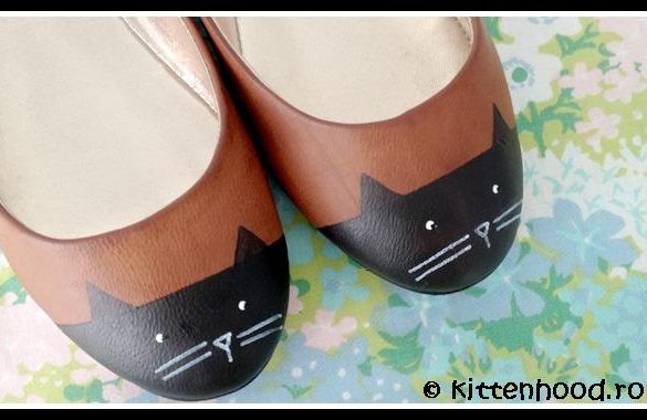 DIY Painted Cat Shoes