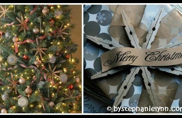 Clothespin Snowflakes DIY