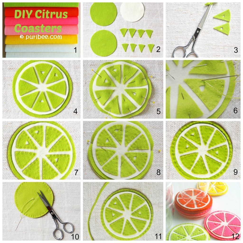 DIY Citrus Coasters Tutorial