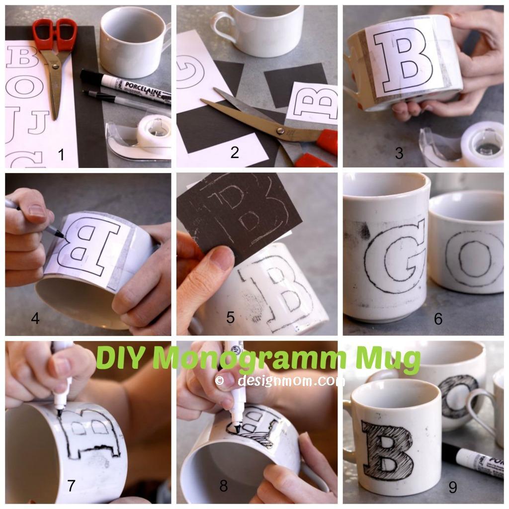 DIY Monogram Mug Tutorial