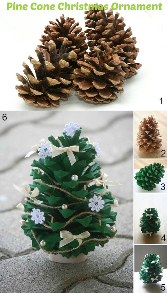 Pine Cone Christmas Ornament DIY