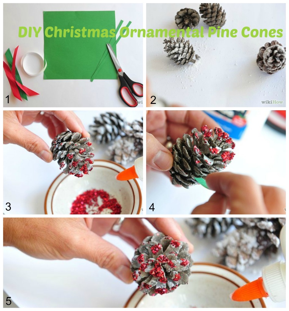 Christmas Ornamental Pine Cones DIY