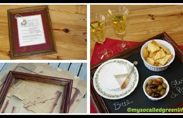 DIY Chalkboard Tray From Old Frame Tutorial