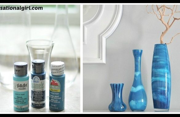 DIY Paint Swirl Vases Tutorial