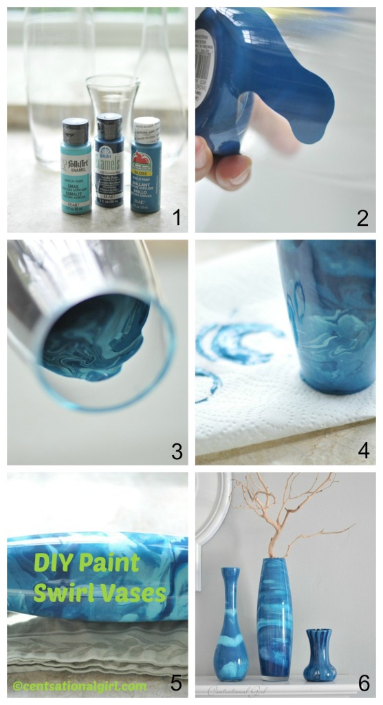 How to make Paint Swirl Vases