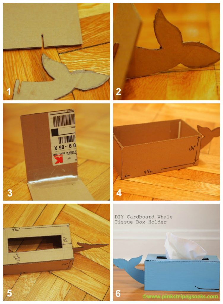 How to make a Cardboard Whale Tissue Box Holder