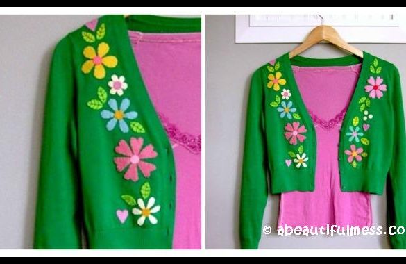 Spring Flower Cardigan DIY Tutorial