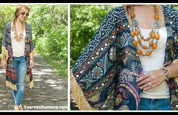 DIY Kimono from Scarf Tutorial