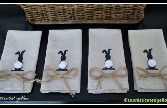 DIY Eater Bunnies Napkins Tutorial