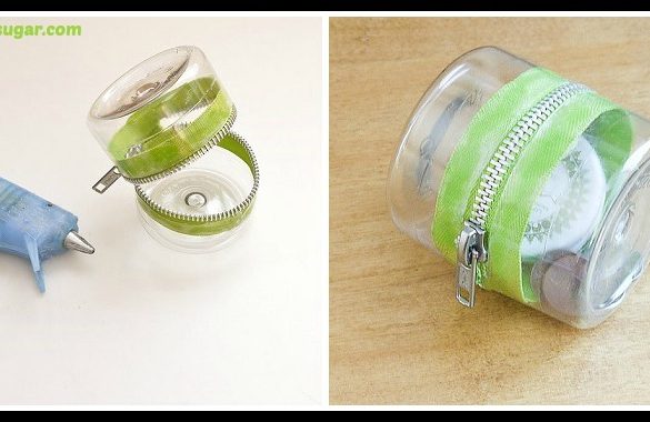 DIY Plastic Bottle Zipper Container Tutorial