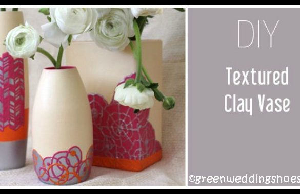 DIY Textured Clay Vase Tutorial