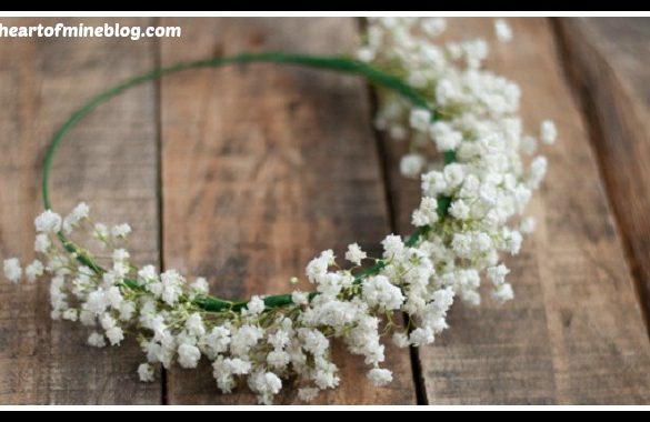 DIY Baby Breath Crown Tutorial