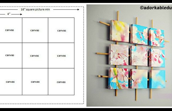 DIY Sectioned Canvas Wall Art Tutorial