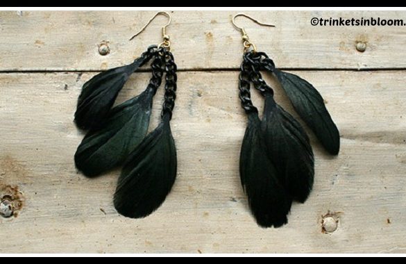 DIY Feather Earrings Tutorial