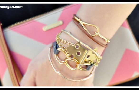 DIY Hinge Bracelet With Gold Chains Tutorial