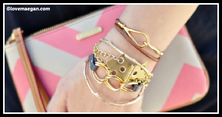 DIY Hinge Bracelet With Gold Chains Tutorial