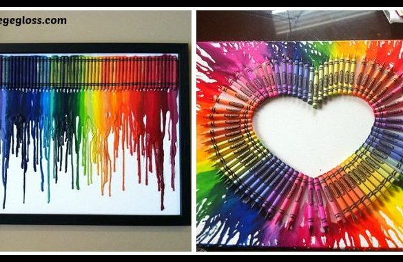 DIY Melted Crayon Canvases Tutorial