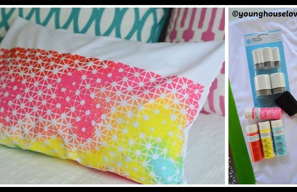 DIY Geometric Fabric Stencil Tutorial