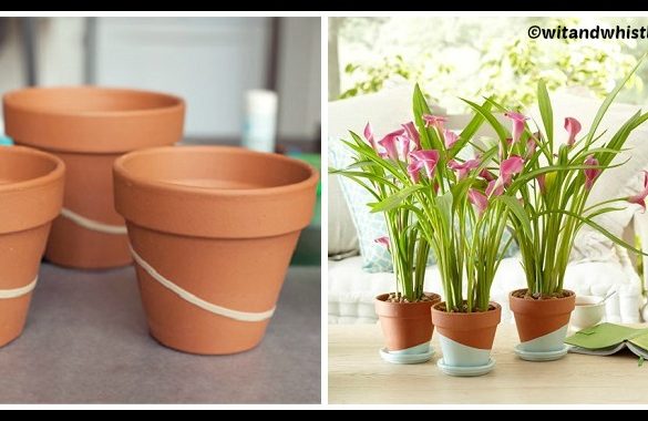 DIY Color Dipped Pots Tutorial