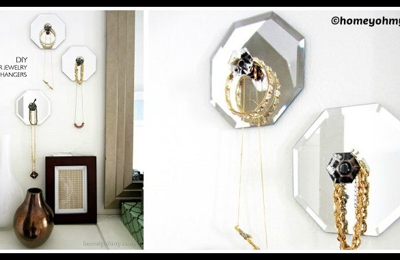 DIY Mirror Jewelry Hangers Tutorial