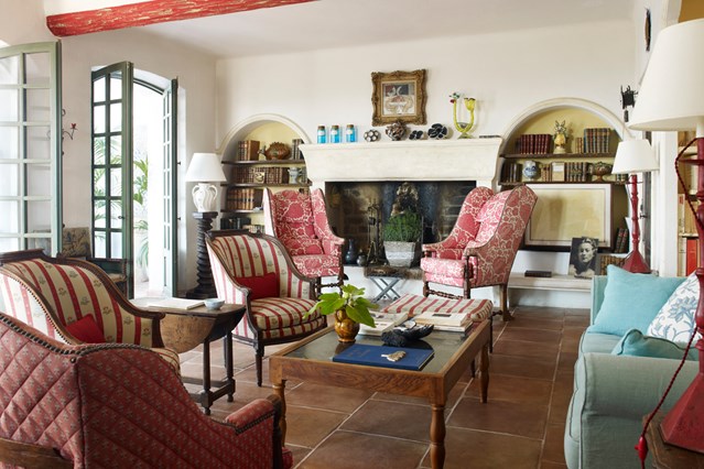 Country-style living room in France