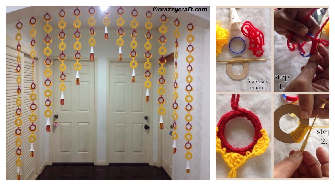 DIY Bottle Rings Curtain Tutorial