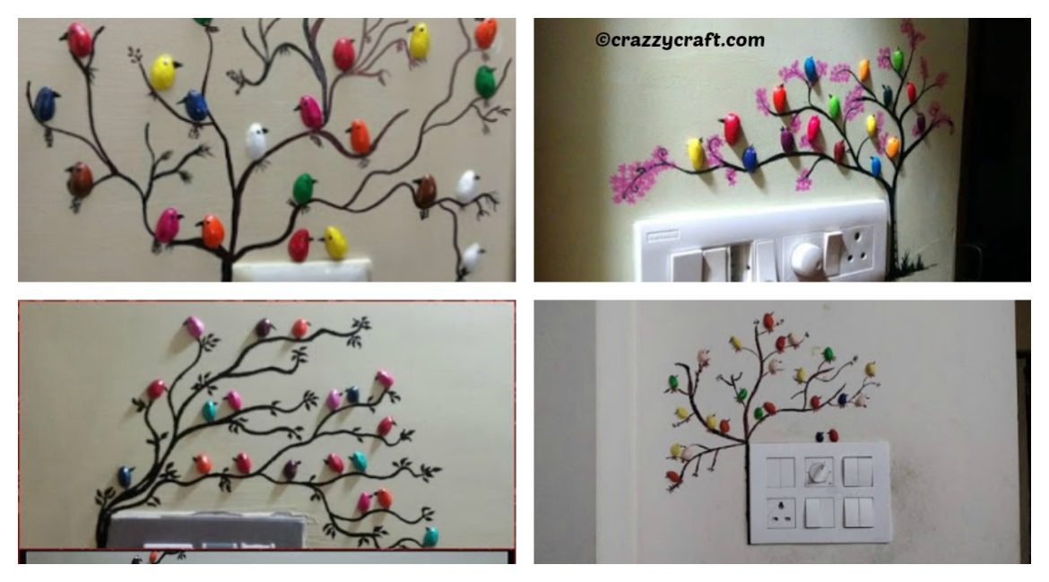 DIY Birds Tree Wall Decoration Tutorial