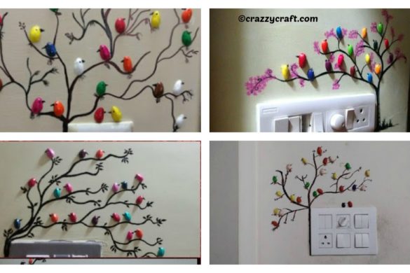 DIY Birds Tree Wall Decoration Tutorial