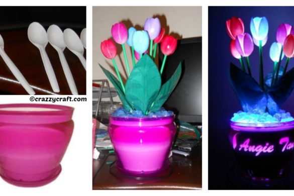 DIY Tulips of Spoons Lamp Tutorial