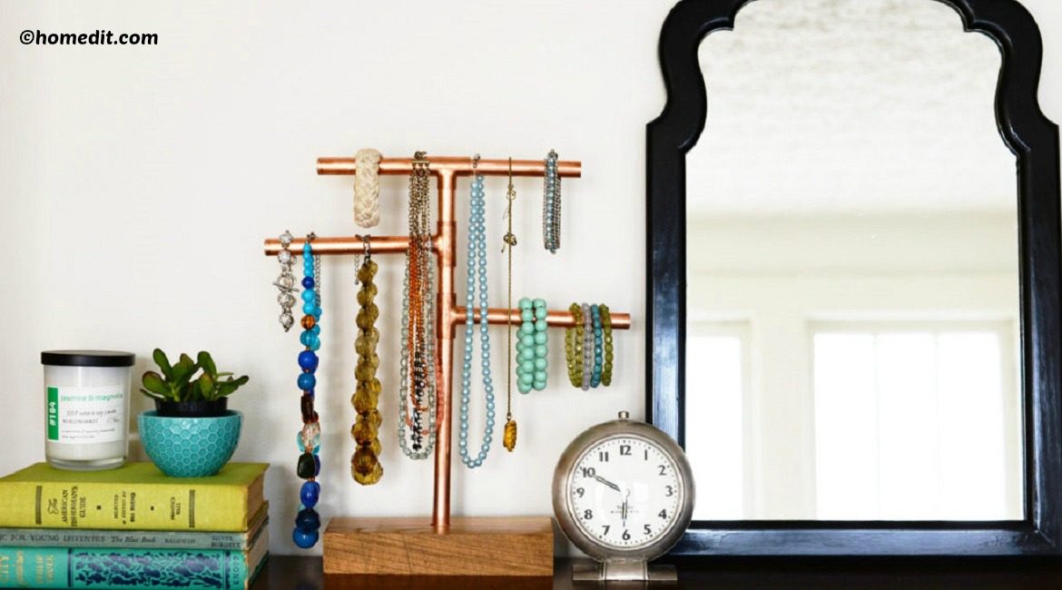 DIY Copper Pipe Jewelry Stand Tutorial