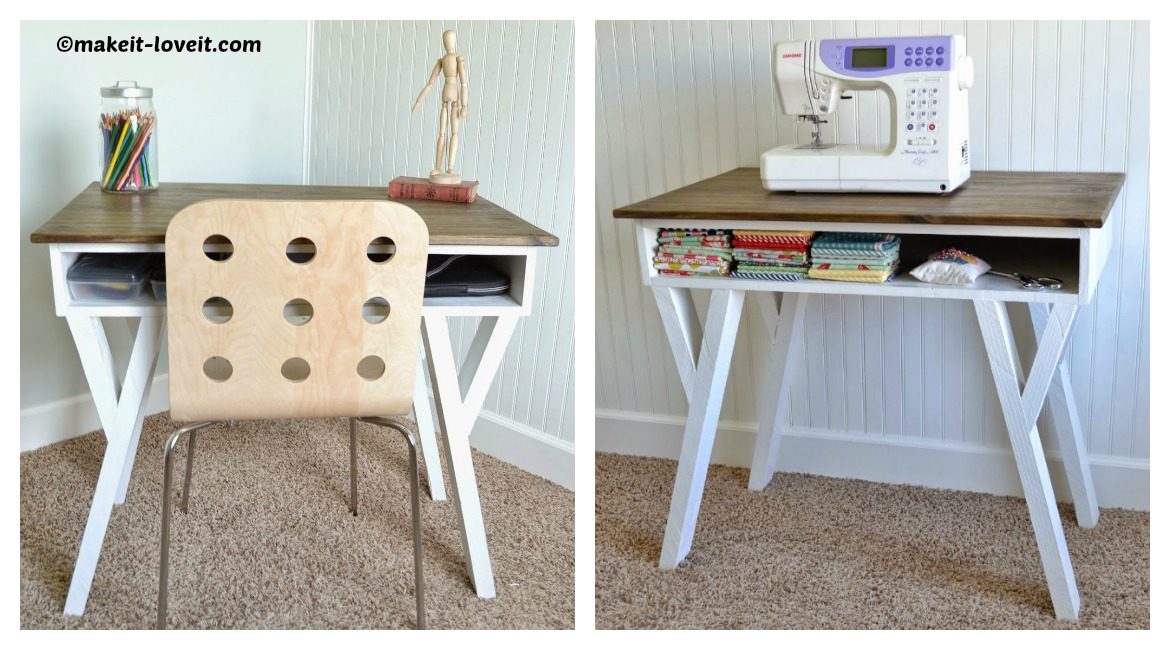 DIY Modern Desk Storage Cubby Tutorial