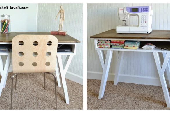 DIY Modern Desk Storage Cubby Tutorial