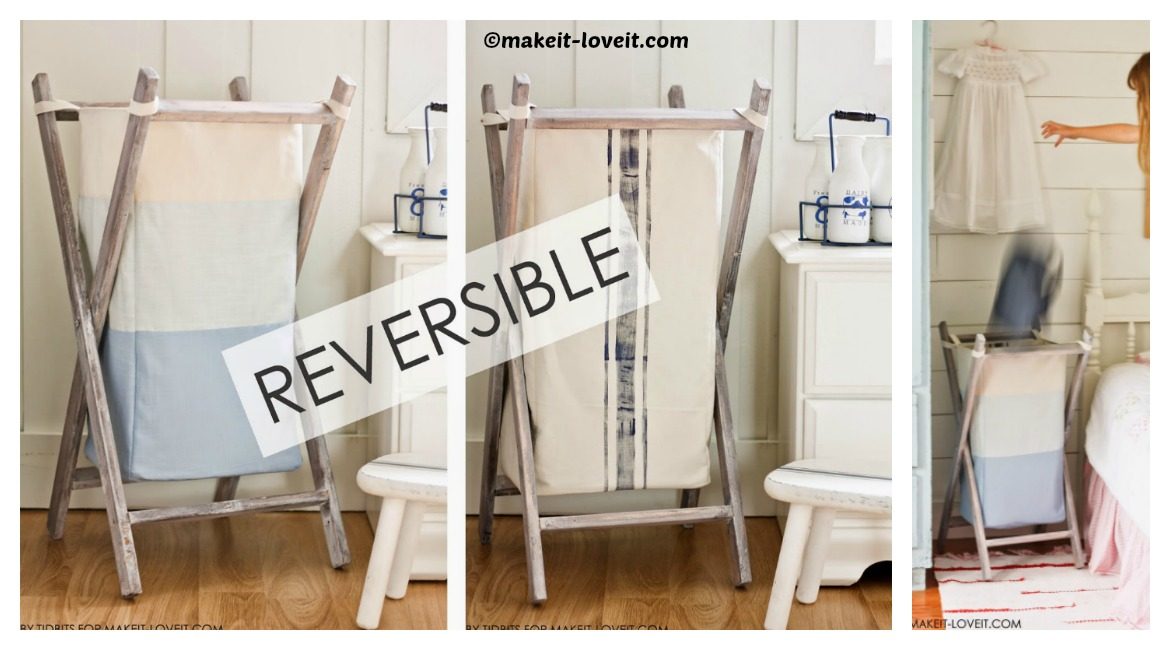 DIY Reversible Bag Wood Hamper Tutorial