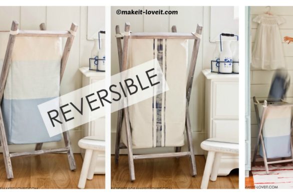 DIY Reversible Bag Wood Hamper Tutorial