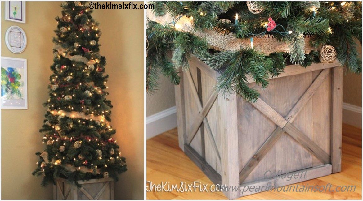 DIY Scrap Wood Crate Christmas Tree Stand Tutorial