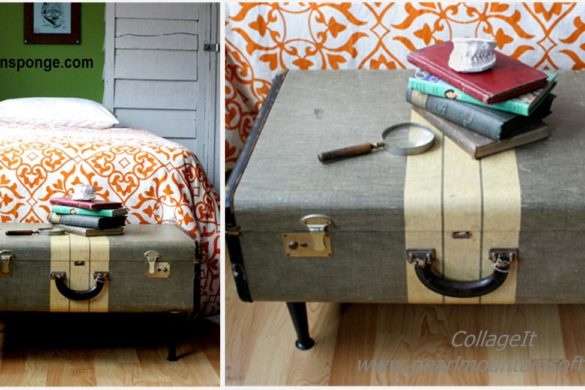 DIY Vintage Suitcase Coffee Table Tutorial