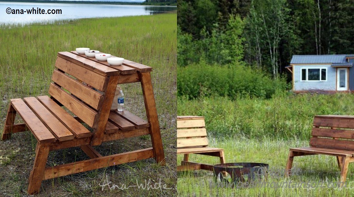 DIY Fire-pit Benches Table Storage Tutorial