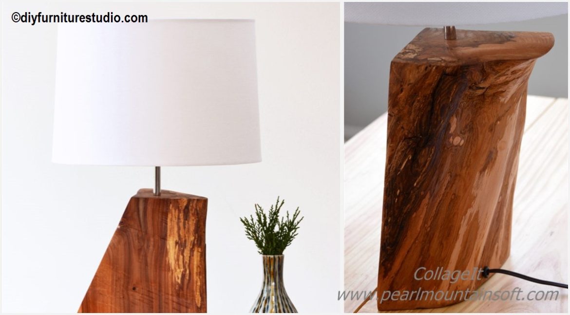 DIY Natural Wood Table Lamp Tutorial