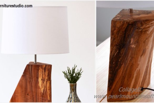 DIY Natural Wood Table Lamp Tutorial