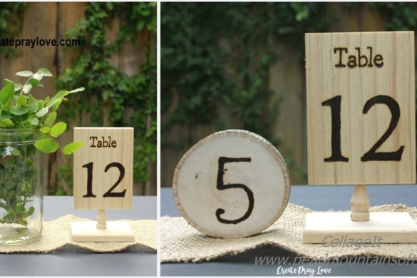 DIY Rustic Wood Wedding Table Numbers