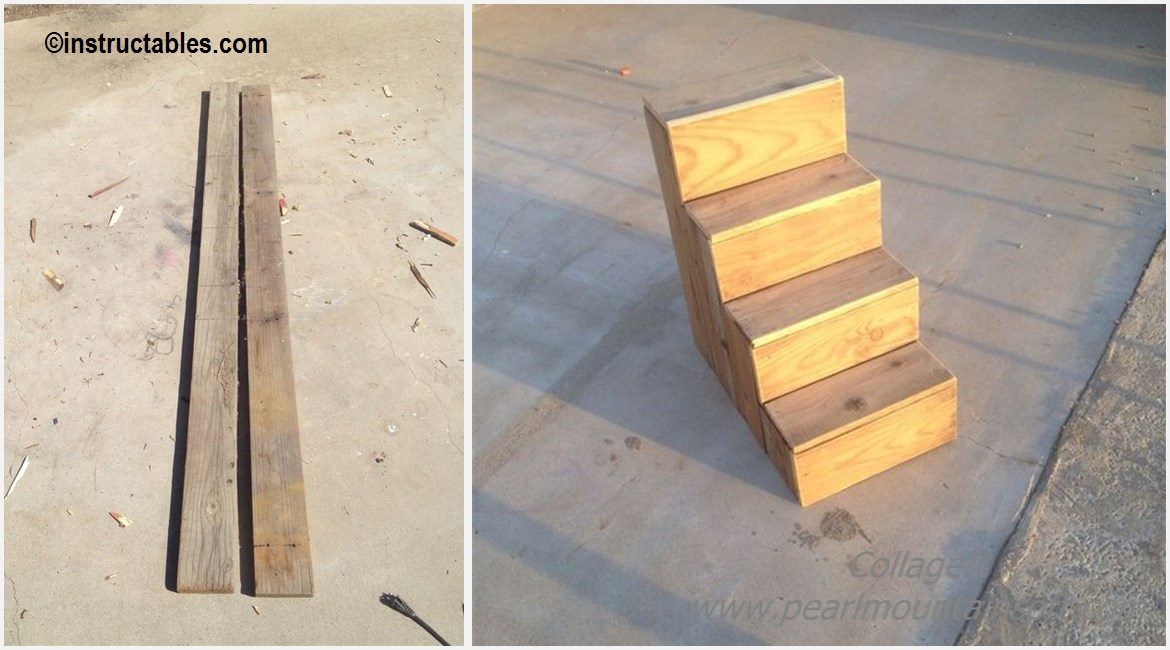 DIY Scrap Wood Dog Stairs Tutorial